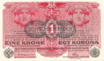 1916. 1K (5x) mindegyik "Deutschösterreich" felülbélyegzéssel, sorszámkövetők T:I