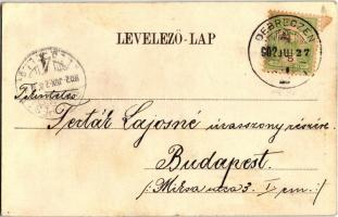 Debrecen, Piac utca, Márton Gyula kereskedése; Pongrácz Géza kiadása