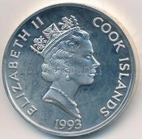 Cook-szigetek 1993. 50$ Ag "500 éves Amerika 1492-1992 - Francisco de Orellana" T:2 (PP) u...