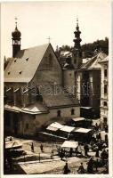 Selmecbánya, Banska stiavnica; Vásártér / market place, S. Protopopov photo