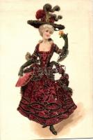 21 db RÉGI motívumlap; hölgyek / 21 old motive cards; hölgyek