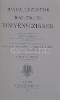 Corpus Juris Hungarici. Magyar Törvénytár: 1657-1740. évi törvénycikkek. Bp., 1899, Franklin. (Grill...
