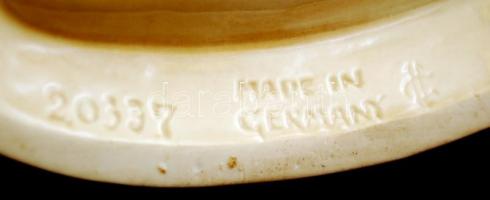 Gräfenthal párocska virággal és esernyővel, kézzel festett, jelzett (cca 1900), hibátlan, m:15 cm