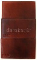 Zajácz Tamás iparművész jelzett, valódi bőr étlap / menu kártya tartó 3 db / Leather menu card holder 3 pieces 24x13 cm