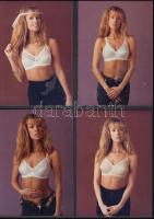 cca 1980 Divatos melltartók, 4 db színes fotó, 13x9 cm