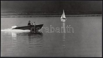 cca 1970 Kasza László: Balaton a motorcsónakok kitiltása előtti időből, 13x23 cm