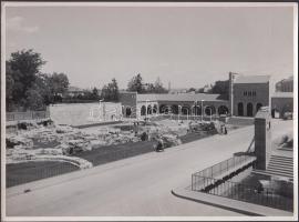 cca 1935 Székesfehérvár, a romkert építése, jelzetlen fotó, vélhetően Balogh Rudolf hagyatékából, 18x24 cm