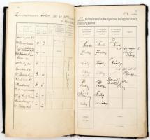 1910  Műegyetemi leckekönyv, benne híres tanárok aláírásaival: Wartha Vince, Pecz Samu