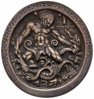 Zutt Richard (1887-1938) 1914. "KÉVE Művészegyesület" jelzetlen Ag emlékérem. "A KULTURÁÉRT ÉS A HAZÁÉRT / A KÉVE 1914" (331.6g/83-87mm) T:2 patina Hungary 1914. "KÉVE Art Association" Ag commemorative medallion without hallmark. Sign: Richard Zutt (331.6g/83-87mm) C:XF patina HP 6825.