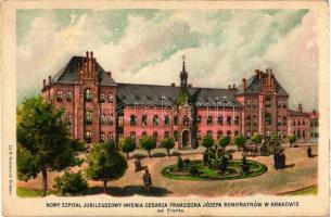 Kraków, Nowy Szpital Jubileuszowy Imienia Cesarza Franciszka Józefa Bonifratrów / hospital, litho