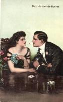 Der zündende Funke / playing card s: Underwood, Kártyajáték s: Underwood