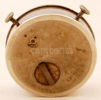 Régi fém Jaquet stopperóra, percmutatóval, az üveglap belsején kis repedéssel, a mutató kicsit görbe...