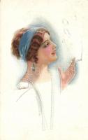 Smoking lady, 'Erkal' Nr. 303/3. s: Usabal