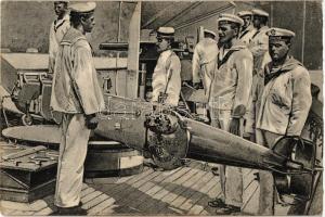 Pola, Torpedolanzierübungen; Verlag G. Costalunga / K.u.K. navy, Torpedo launching practice (fl)