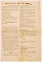 1956. november 4. Hirdetmény a Forradalmi Munkás-Paraszt Kormány megalakulásáról