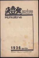 1936 Budapest Székesfőváros Népművelési Bizottságának Munkaterve 2 füzet