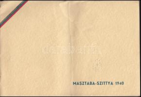 1940 Masztaba-Szittya magyar keresztény mérnökbál belépője és műsorfüzete