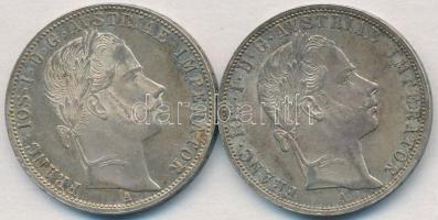 Ausztria 1858-1861. 1Fl Ag "Ferenc József" (2x) T:2-
Austria 1858-1861. 1 Florin Ag "...