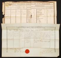 1842 Rozsnyói gimnáziumi bizonyítvány + 1860 Eperjesi születési anyakönyvi kivonat