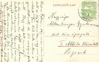 Somorja, Polgári iskola, katolikus templom; Goldstein József papírkereskedő kiadása