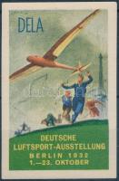 1932 Légisport kiállítás német levélzáró / German airsports exposition label