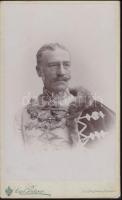 cca 1895 Xivkovich Kálmán görög származású főúr, miskolci földbirtokos díszmagyaros fotója 13x21 cm