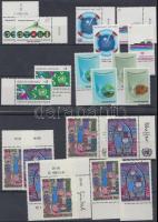1982-1983 Emberi Jogok 28 db bélyeg 3 db stecklapon, 1982-1983 Human rights 28 diff. stamps on 3 stock-cards
