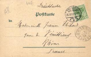 Triberg, Bauernhaus, floral litho