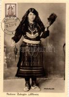 Malcore Dukagjin / Albanian folklore from Dukagjin, spinning woman So. Stpl, Dukagjin, albán folklór, fonó asszony So. Stpl