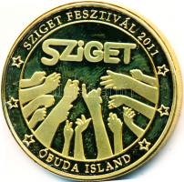 2011. "Budapest Sziget Fesztivál" aranyozott emlékérem (32mm) T:2 (PP) ujjlenyomat