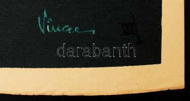 1958 Vincze jelzéssel: IX. Úszó - műugró - vizilabda Európabajnokság reklámplakát,  szélén kis szaka...