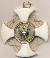 Olaszország 1866- "Olasz Korona Rend Lovagkeresztje" zománcozott kitüntetés szalag nélkül ...