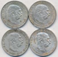 Ausztria 1915. 1K Ag "Ferenc József" (4x) T:2,2-
Austria 1915. 1 Corona Ag "Franz Jos...