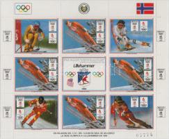 Winter Olympics, Lillehammer 1994 set closing value in minisheet Téli Olimpia, Lillehammer 1994 sor,...