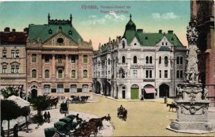 Újvidék, Ferenc József tér, takarékpénztár / square, bank