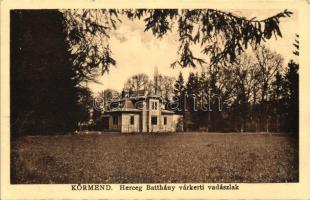 Körmend, Herceg Batthyány várkerti vadászlak; Nagy Béla papírkereskedő kiadása