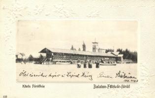 1905 Balatonföldvár, Közös fürdőház. Floral Emb.