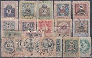 60 különféle magyar okmánybélyeg