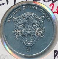 Sierra Leone 2001. 1$ Cu-Ni "Gepárd" T:2 Sierra Leone 2001. 1 Dollar Cu-Ni "Cheetah" C:XF