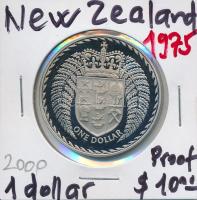 Új-Zéland 1975. 1$ Cu-Ni T:PP felületi karc New Zealand 1975. 1 Dollar Cu-Ni C:PP slight scratch