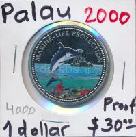 Palau 2000. 1$ Cu-Ni "Tengeri élet védelme" multicolor T:PP Palau 2000. 1 Dollar Cu-Ni "Marine-life Protection" multicolor C:PP