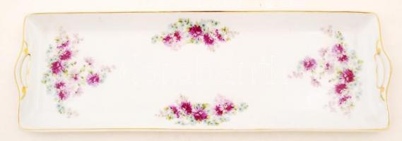 Hüttl Tivadar süteményes tál,  4 db kis tálkak+ 6 db csésze (egyik sérült) és 10 db csészealj matric...