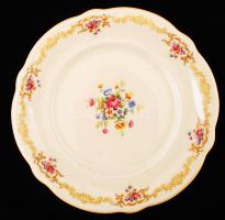 12 darabos Hutschenreuther porcelán tányér készlet, jelzett, apró kopásnyomokkal, d: 24,5 cm