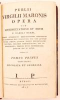 Virgilii Maronis Opera I-III. Budae, 1817, Typis Regiae Universitatis Hungaricae. Félbőr kötésben, f...