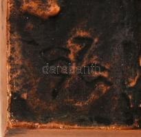 Gáti Gábor (1937-): 1917. november 7. Bronz plakett, jelzett, 33×20 cm