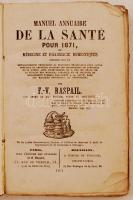 Manuel annuaire De La Santé pour 1871 ou Médecine et pharmacie domestiques. Viseltes karton kötésben