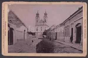 cca 1890 Tata Tóváros keményhátú fotó kis sérüléssel. Erdélyi fotó 16x11 cm