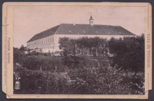 cca 1890 Tata Tóváros Piaristák keményhátú fotó kis sérüléssel. Erdélyi fotó 16x11 cm