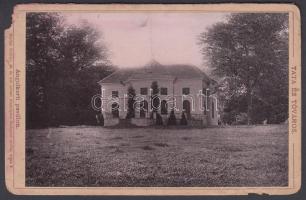 cca 1890 Tata Tóváros Angolkerti pavilon keményhátú fotó kis sérüléssel. Erdélyi fotó 16x11 cm