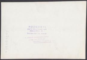 cca 1943 Szeleczky Zita (1915-1999) színésznő Rozgonyi fényképezőgépe előtt, 17x11 cm